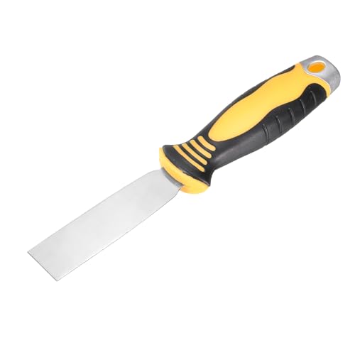 uxcell Putty Knife 1" High Carbon Steel Paint Scraper Flexible Drywall Repair Mud Knife for Removing Cement Wallpaper Mud Adhesive Taping with Metal Hammer End - size: 1"