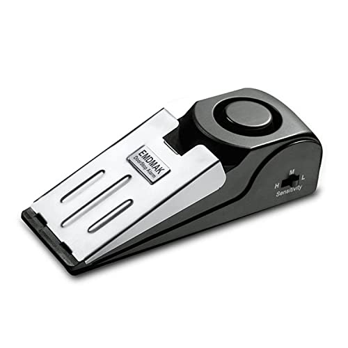 EMDMAK Door Stop Alarm with 120DB Siren Door Stop for Home & Travel (Black) (Pack of 1) - color: Black, size: 1 Pack