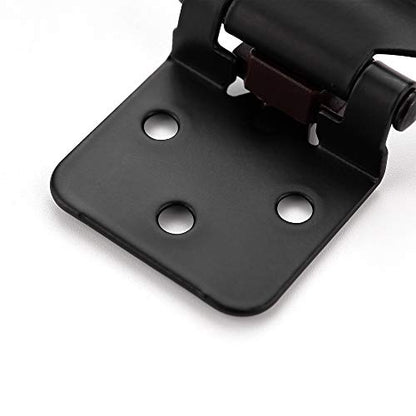 Ravinte 50 Pack 25 Pairs 1/2" Overlay Cabinet Door Hinges Kitchen Black Semi-Concealed Hinges Face Mount Self-Closing Cabinet Hardware with Bumpers & Screwdriver - size: 1/2 inch Overlay
