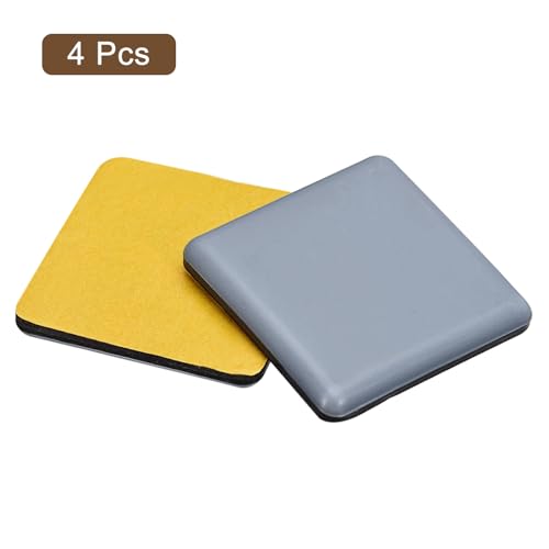 uxcell Furniture Sliders, 4Pcs 1-4/7"x1-4/7 - PTFE Square Appliance Slider, Self-Adhesive Chair Glides, Chair Leg Floor Protector for Carpet Hardwood Floor - size: 1 4/7" X 1 4/7"