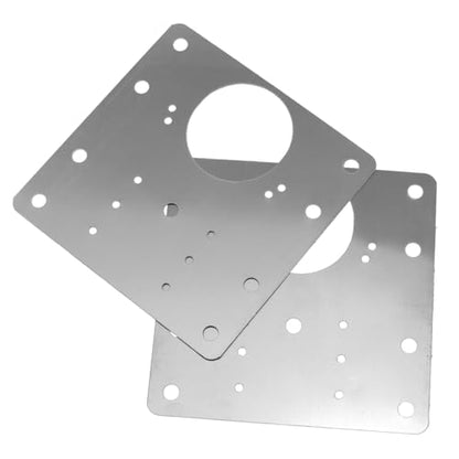 Stainless Steel Cabinet Door Hinge Repair Plate 8 Holes with Screws for Fixing Kitchen Cabinets Wardrobes Dressing Tables Wooden Tables and Chairs Beds and Shelves - style: 8 Holes