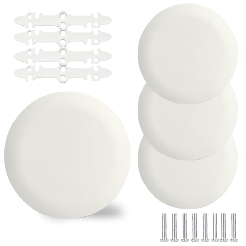 4Pcs ﻿CP3540 Ceiling Cover Plate, Round Electrical Box Cover for 3.5-4 Inch Holes, Wall Smog Detector Light Fan Fixture Hole Concealer - color: 4Pcs ﻿CP3540