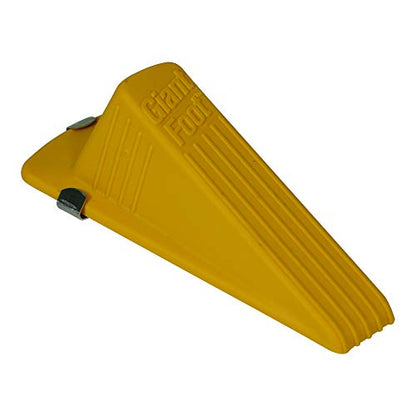Master Caster Giant Foot Magnetic Doorstop, No-Slip Rubber Wedge, 3.5w X 6.75d X 2h, Yellow