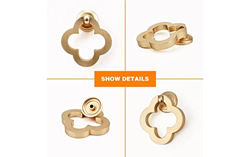 6 Pack 55mm Cupboard Knobs Cabinet Knobs Gold Zinc Alloy Dresser Drawer Knobs with Screws for Kitchen, Bathroom, Bedoom - color: Gold