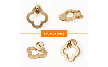 6 Pack 55mm Cupboard Knobs Cabinet Knobs Gold Zinc Alloy Dresser Drawer Knobs with Screws for Kitchen, Bathroom, Bedoom - color: Gold