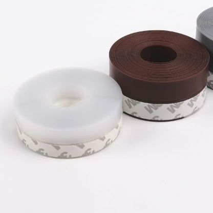 Window Sealing Strip, Self Adhesive Weather Stripping 35mm Width, Silicone Door Bottom Seal Strip Tape for Gaps of House Glass Shower Window and Door Weatherproof Soundproof, Transparent (10M/33ft) - size: 10M/33ft 35mm Transparent