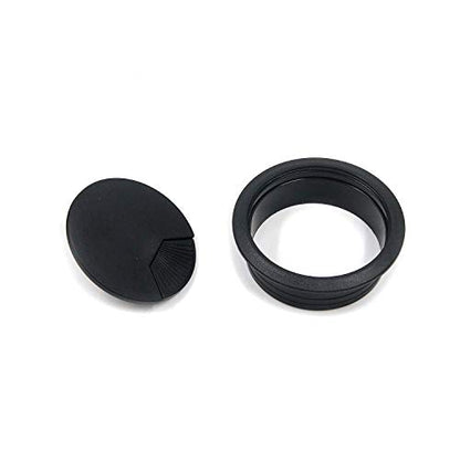 Quluxe Desk Grommet, 2-3/4 Inch Plastic Desk Cord Cable Hole Cover Grommet -Black (Pack of 20) - color: Plastic-black