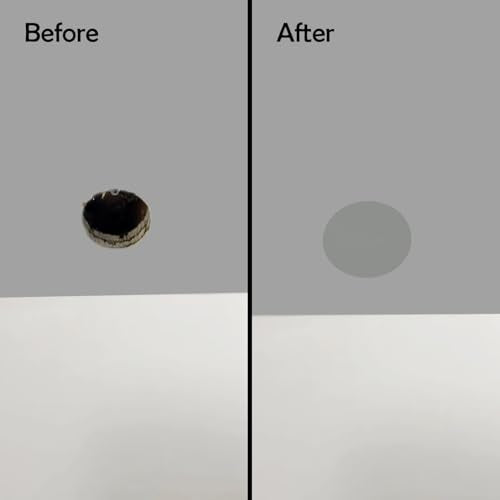 RUBBER BOND 2-Pack Ceiling Cover Plate Wall Hole Cover - 7-inch Round Self-Adhesive Plate for Ceilings or Wall - Gray - color: Grey