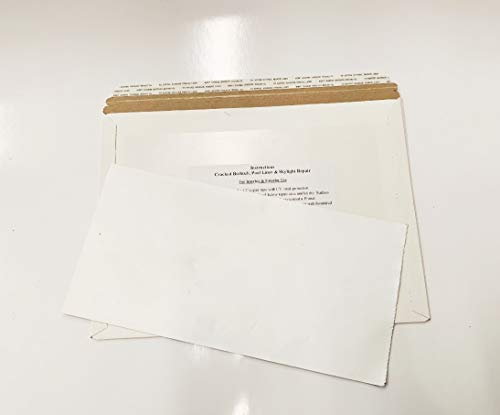 A.A Stick N Repair Cracked Bathtub, Pool Liner, Roof, Skylight, Vinyl Skirting, Siding Repair Kit (White) - color: White