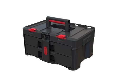Keter Stack-n-Roll Two Drawer Tool Box for Small Parts and Power Tool Accessories, Fits Keter Modular Tool Storage System - size: 2 Drawer