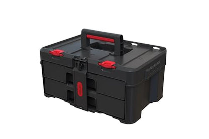Keter Stack-n-Roll Two Drawer Tool Box for Small Parts and Power Tool Accessories, Fits Keter Modular Tool Storage System - size: 2 Drawer