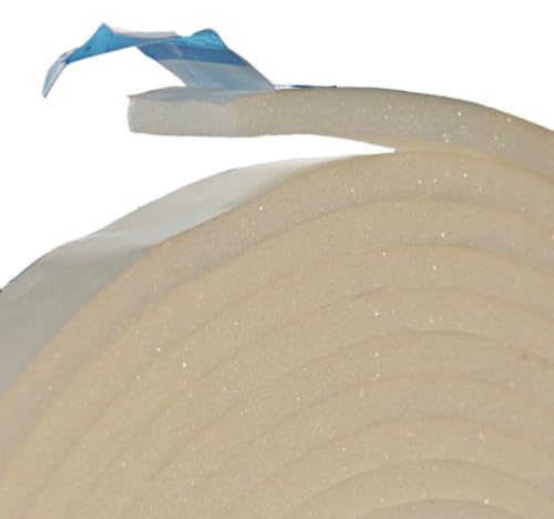 Frost King L344H Poly Foam Self-Stick Weatherseal Tape with Open Cell & Maximum Compression, White 1-1/2in Wide x 1/4in Thick x 17ft Long - size: 1-1/2"W, 1/4"T (Pack of 1)