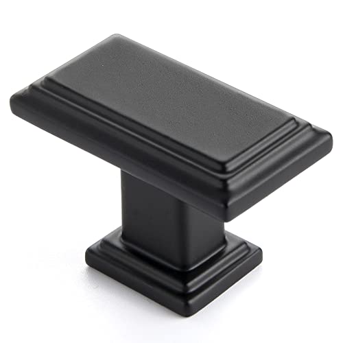Ravinte Cabinet Knobs Rectangular Kitchen Drawer Knobs for Cabinets and Dresser (Matte Black, 1 Pack) - color: Matte Black