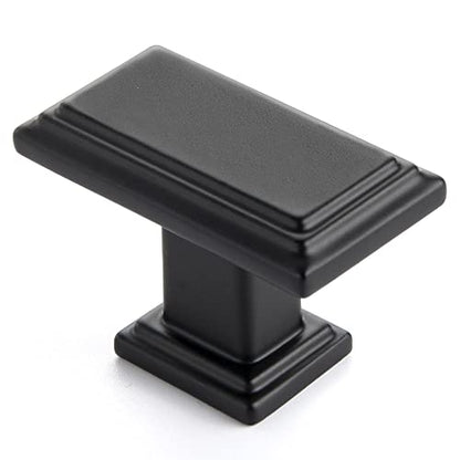 Ravinte Cabinet Knobs Rectangular Kitchen Drawer Knobs for Cabinets and Dresser (Matte Black, 1 Pack) - color: Matte Black