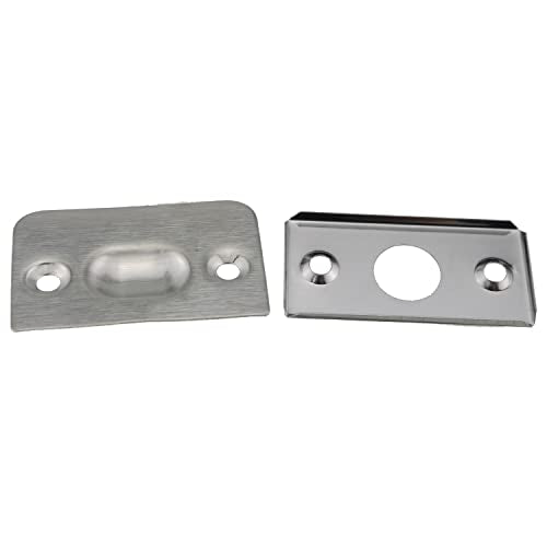 4Sets Small Closet Door Ball Catch Cabinet Stainless Steel Drive in Ball Catch with Strike Plate Drive-in Spring Ball Latches Brushed Stain Finish Hardware