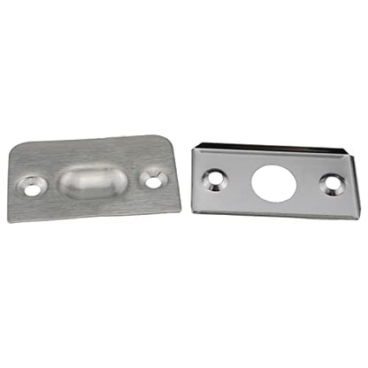 4Sets Small Closet Door Ball Catch Cabinet Stainless Steel Drive in Ball Catch with Strike Plate Drive-in Spring Ball Latches Brushed Stain Finish Hardware