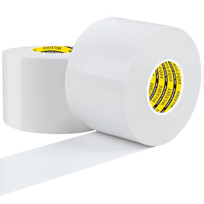 2Pack Duct Tape Heavy Duty Single Sided, Strong Adhesive High Strength, Waterproof Mesh Tape for Indoor Outdoor Repairing Sealing Bonding, Easy Use Hand Tearable, 2.36 Inch x 66 Feet, White - size: 2 Pack x 2.36″ x 66 FT