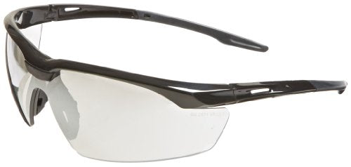 Gateway Safety 28GB8M Conqueror Wraparound Eye Safety Glasses, Silver Mirror Lens, Black Frame - color: Silver Mirror Lens / Black Frame, size: One Size