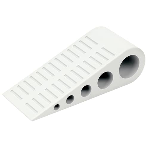 Optish 1.9 Inches Heavy Duty Door Stopper, Rubber Door Stop, Door Stoppers for Bottom of Door, Large Door Stopper Wedge for Home Office School (White) - color: White