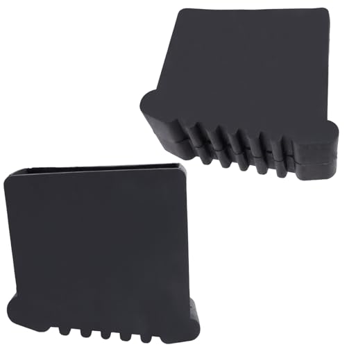 Geesatis 2Pcs Non-Slip Folding Ladder Feet Mat,Rubber Pads Covers Ladder Foot Pads,Anti-Skid Ladder Leg Cushion Bumper,1.2x2.9 Inch (Black) - color: Black, size: B-1.2in×2.9inch
