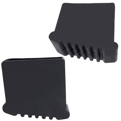 Geesatis 2Pcs Non-Slip Folding Ladder Feet Mat,Rubber Pads Covers Ladder Foot Pads,Anti-Skid Ladder Leg Cushion Bumper,1.2x2.9 Inch (Black) - color: Black, size: B-1.2in×2.9inch
