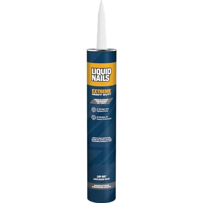 Liquid Nails Extreme Heavy Duty Construction Adhesive - color: White, size: 28 Ounce, style: Extreme Heavy Duty