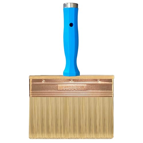 Deck Stain Brush, 6 Inch Deck Paint Brush with Threaded Handle for Extension Pole, Wide Large Brushes for Staining Wood, Fence, Walls, Lime Wash Paint Brush - color: 6 Inch