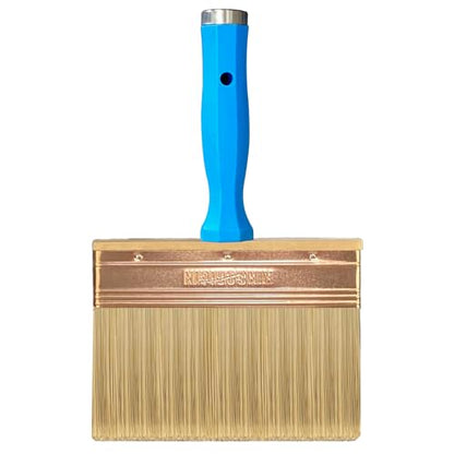 Deck Stain Brush, 6 Inch Deck Paint Brush with Threaded Handle for Extension Pole, Wide Large Brushes for Staining Wood, Fence, Walls, Lime Wash Paint Brush - color: 6 Inch