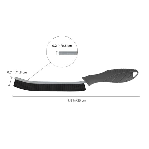 FOOGWEE Hard Bristle Crevice Cleaning Brush - Cleaning Supplies - Grout Cleaning Brushes for Household Use - Crevice Cleaning Tool for Bathroom, Home and Kitchen (3, Grey) - color: Gray
