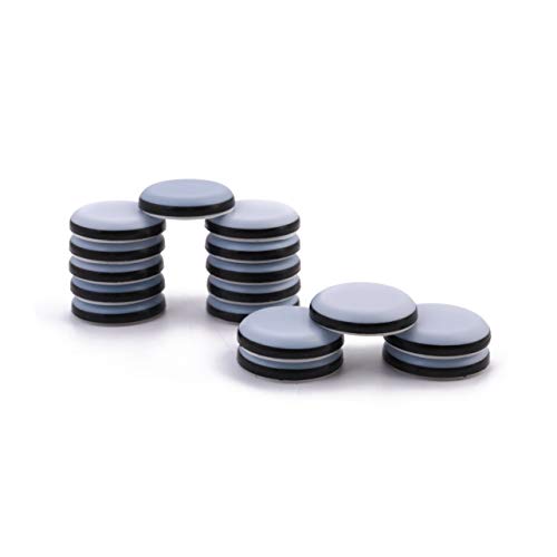 1" Adhesive Furniture Sliders -Furnigear Chair Glides PTFE Mover Slide on Furniture & Kitchen Appliances Slider Easy and Safely - Best Furniture Sliders for Carpet Hardwood Floors (40 Pack) - size: 1" Adhensive, grey-40pack