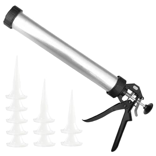 Caulking Tool Gun, 20 Oz Sausage Caulking Guns, Soft and Hard Glue Gun with 10 Nozzles Adhesive Sealant Tool Kit Guns Household Tools Caulk Sausage