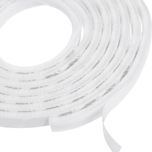 PATIKIL Pile Weather Stripping, Self Adhesive Weatherstripping Brush Fuzzy Door Weather Seal Strip Insulation for Window Door Frame, White (82ft Lx3/8 Wx1/4 H) - color: White, size: 82ft x 3/8" x 1/4"