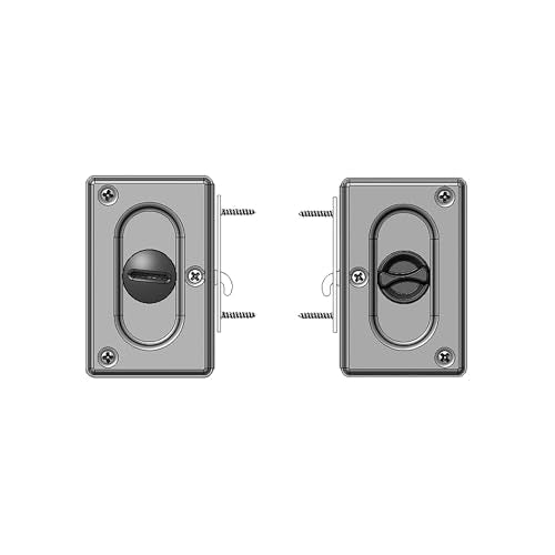 Prime-Line N 7368 Pocket Door Privacy Lock with Pull - Replace Old or Damaged Pocket Door Locks Quickly and Easily – Classic Bronze, 3-3/4” (Single Pack) - color: Classic Bronze