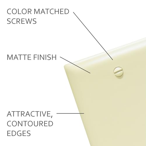 Legrand Pass & Seymour TP13I Trademaster Mid-Size Unbreakable Nylon Wall Plate, 1 Gang, One Blank Box Mount Cover, Ivory (1 Count)