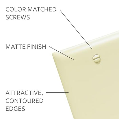 Legrand Pass & Seymour TP13I Trademaster Mid-Size Unbreakable Nylon Wall Plate, 1 Gang, One Blank Box Mount Cover, Ivory (1 Count)