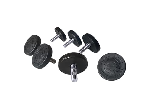 1.5" Base Furniture Levelers,#304 Stainless Steel 3/8-16 Bolt- Pack of 8 | Heavy Duty Adjusting Foot| 1" Adjustable Furniture Legs,Table Levelers. Low Profile - size: 3/8" Bolt, Pack of 8 Without Nut