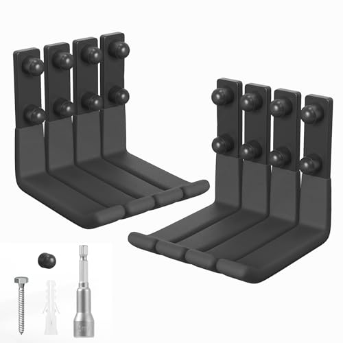 4 Inch Ladder Hangers for Garage Wall, Ladder Hooks Wall Mount Heavy Duty Garage Hooks Wall Hooks for Hanging Ladders,Ropes, Hoses, Garden Tools(8 Pack) - size: 8 Pack (4 Inch)