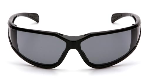 Pyramex Exeter Safety Eyewear - color: Glossy Black Frame/Gray Anti-fog Lens
