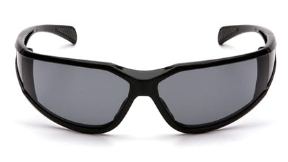 Pyramex Exeter Safety Eyewear - color: Glossy Black Frame/Gray Anti-fog Lens