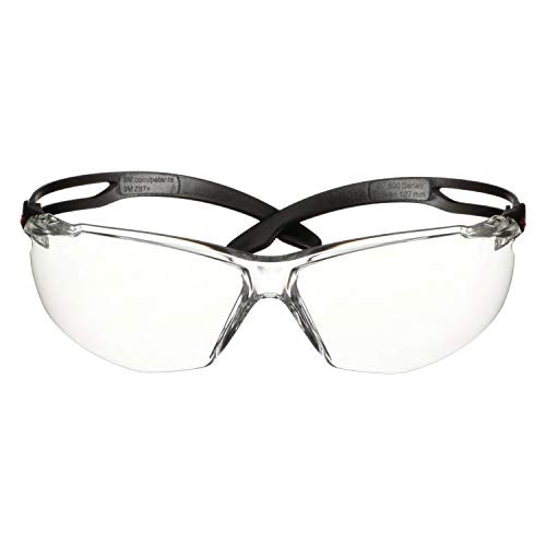 SecureFit 500 Series SF501SGAF-BLK, Black, Scotchgard Anti-Fog Coating, Clear AF-AS Lens