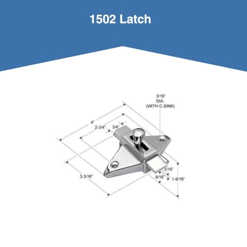 Bathroom Stall Door Latch Repair Kit – Converts Concealed Latch to Slide Latch | Fits 1” Round Edge Outswing Doors | Commercial Restroom Hardware Fix-It Kit - 111169