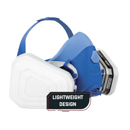 Parcil Safety UltraSeal Large Reusable Half-Face Respirator Mask | NIOSH-Approved | OV/P95 Protection, Standard Bayonet Cartridges