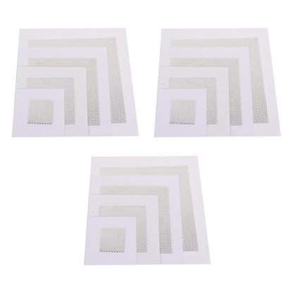 Kisangel 12pcs Self-Adhesive Fiberglass Wall Repair Patches Mesh Patch Kit for Drywall Hole Fixing White 2-8 Inch Household Wall Repair Supplies