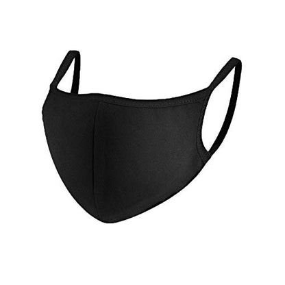 CMTK Unisex Anti Dust Face Mouth Mask Black Cloth Cotton Face Mask Washable Reusable - Protection from Dust Pollen Pet Dander