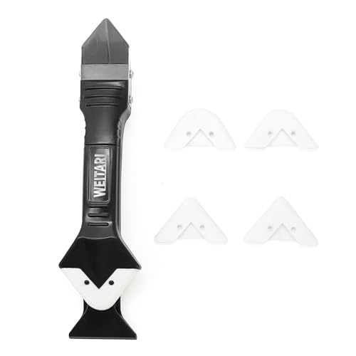 Silicone Caulking Tool Kit, 3-in-1: Grout Sealant Remover,Finishing Scraper Tools - Easy Caulk Removal Sealing Smoothing For Bathtub Toilet Bathroom Shower Corner Tiles Joint Floor Sink