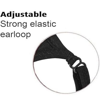 Black Cloth Face Mask 3 Pack,Washable, Reusable and Breathable Face Covering with Nose Wire and Adjustable Ear Protection Loops for Adult & Teens - style: Pack 3 With Adjustable Loops