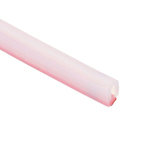 PATIKIL Silicone Weather Stripping Door Seal, 9.8 ft D Shape Weather Stripping Self Adhesive Door Seal Strip for Door Frame, Window Sealing, Large Gap, 15/64" Wx5/64 Tx5/16 H, Clear/Red - size: 9.8 ft Long, 15/64"Wx5/64"Tx5/16"H