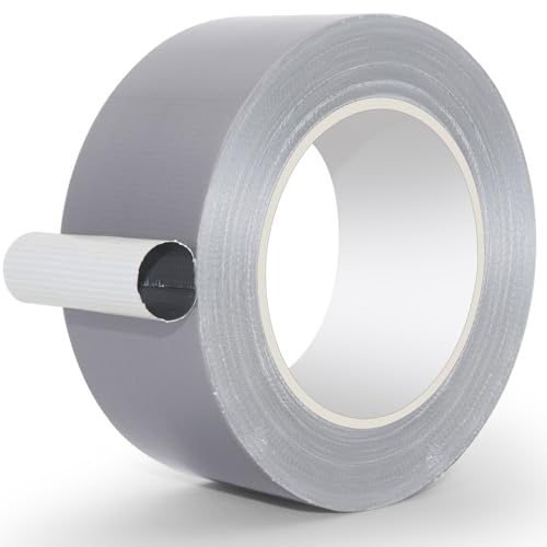 Silver Duct Tape, Heavy Duty Waterproof, 2 Inches x 32 Yards, Durable, Easy-Tear, No Residue for Home Repairs, Industrial, Fixed Carpet Edge, DIY Projects - color: Silver