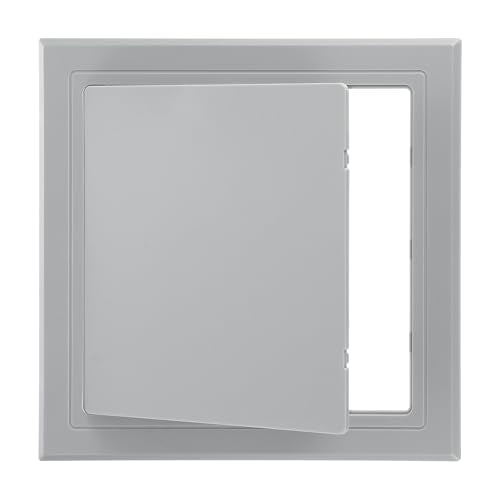 PATIKIL 10x10 inch(250x250mm) Self-Adhesive Access Panel, ABS Plumbing Access Doors Easy Wall Hole Cover for Drywall Plumbing Electrical Cables Wiring, Grey - color: Gray, size: 10x10 inch(250x250mm)