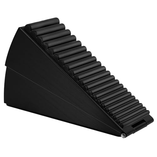 Actvty Heavy Duty Door Stopper - 3 Inch High Spring Loaded, Wedge for Bottom of Doors, Strongest Stainless Steel Doorstop Suits Any Heavy Doors (Black) - color: Black 1 Pack